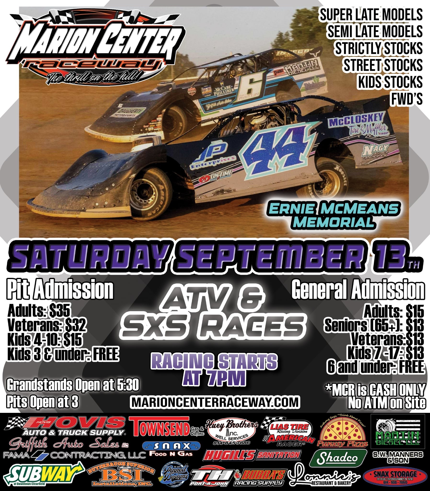 Marion Center Raceway | Marion Center PA