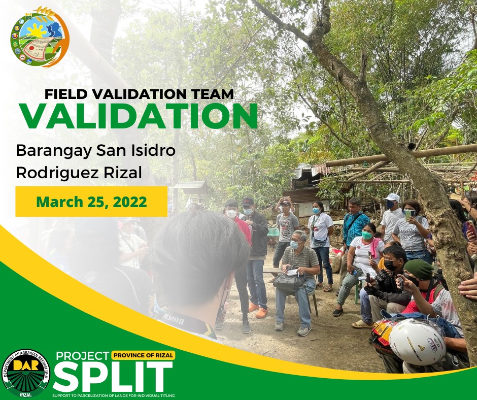 SPLIT Rizal - #LOOK: Field Validation in Rodriguez Rizal...