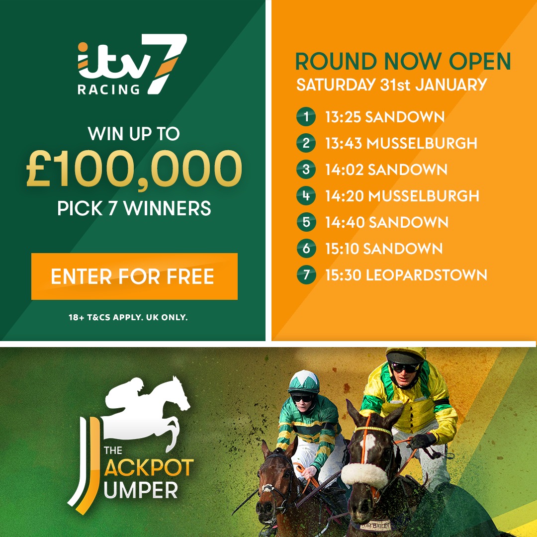 ITV7 - It's Jackpot Jumper time on ITV7 🏇 Saturday's jackpot will jump ...