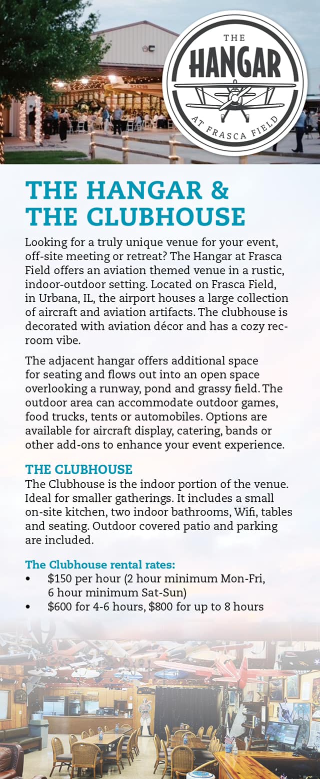 Frasca Field - Airport and event venue - C16 Aviation | Urbana IL