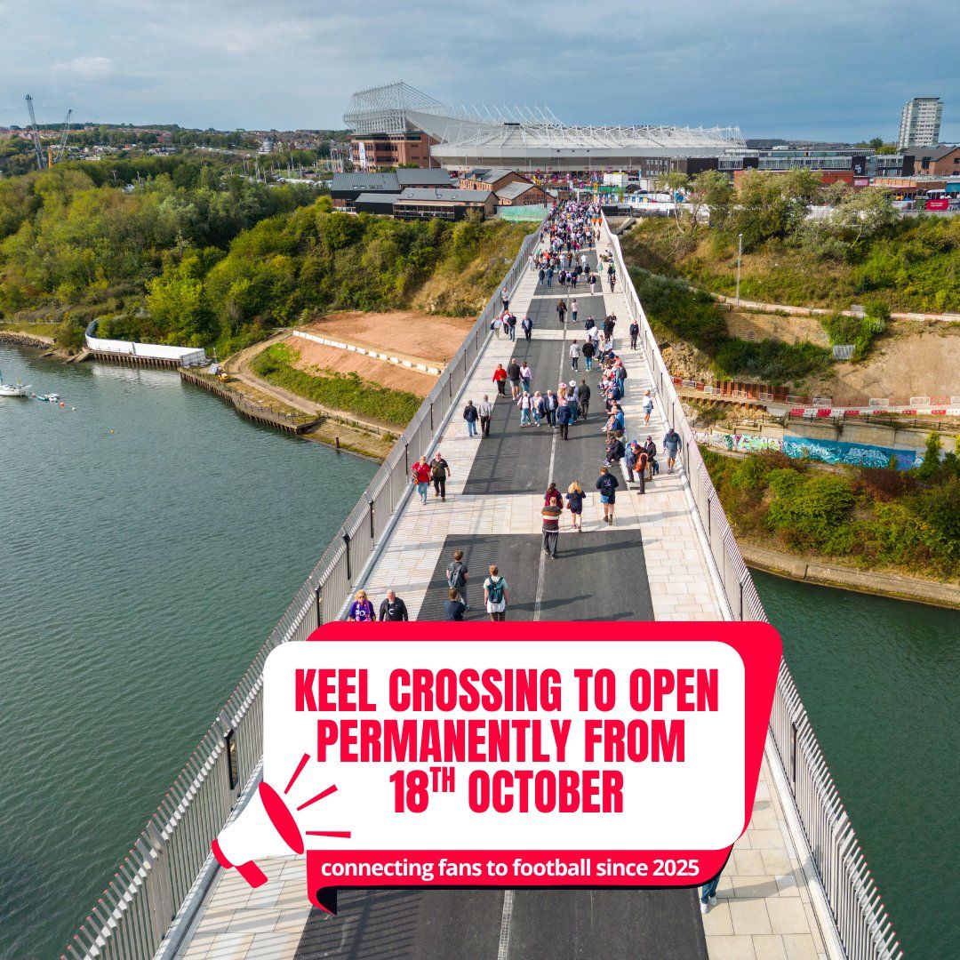 Sunderland - @SunderlandUK 📣Keel Crossing opens permanently on 18 Oct ...