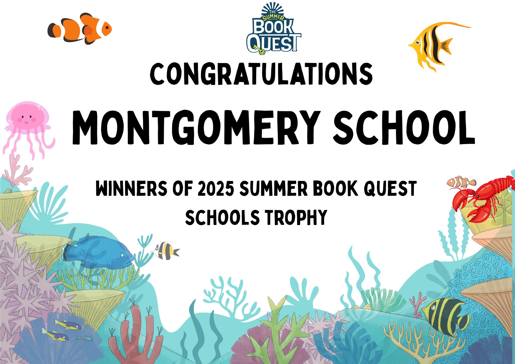 St - Montgomery were the winners of this year's Summer Book Quest ...
