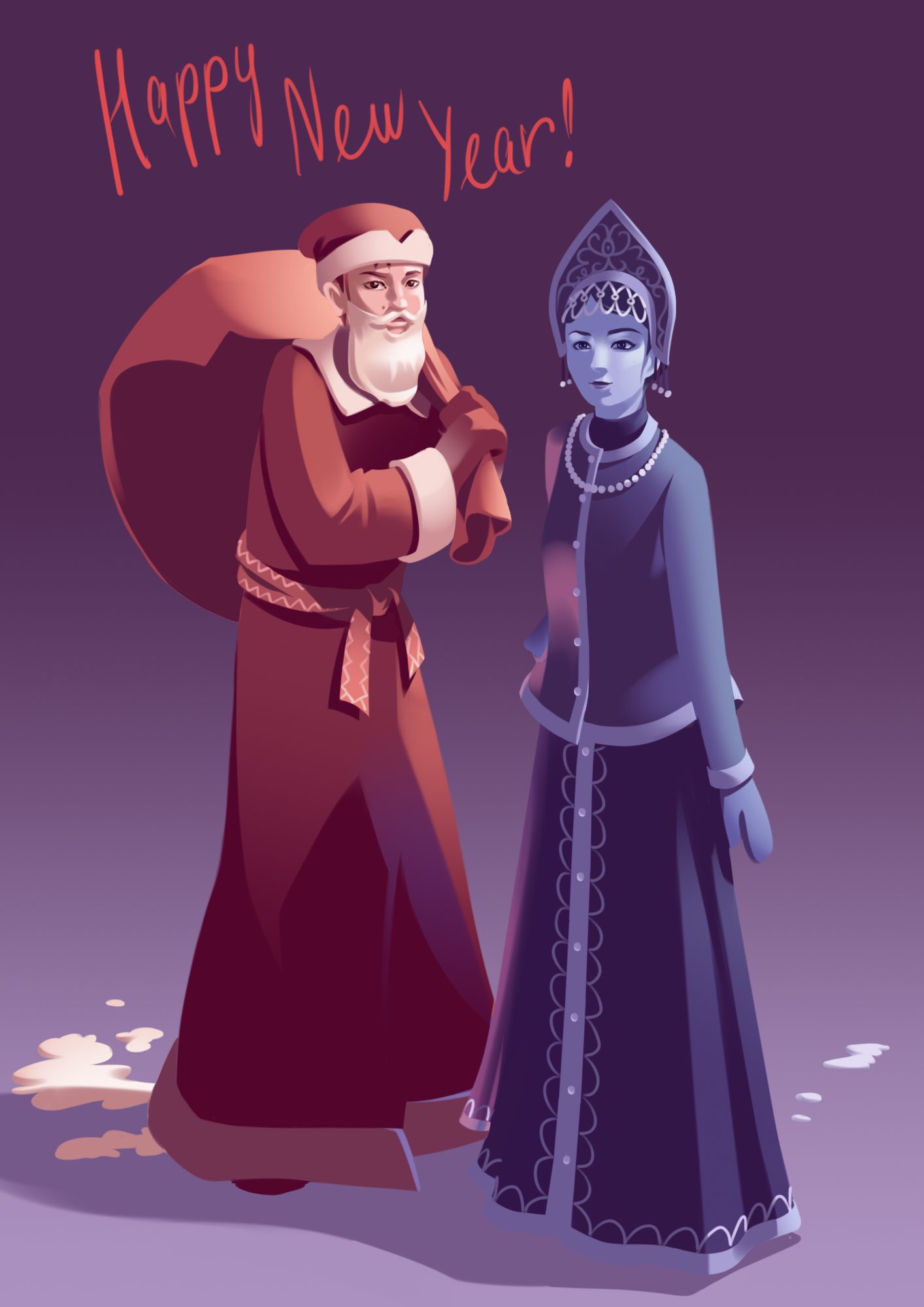 Wishing a happy new year with Mina and Shiro from Forbidden Siren