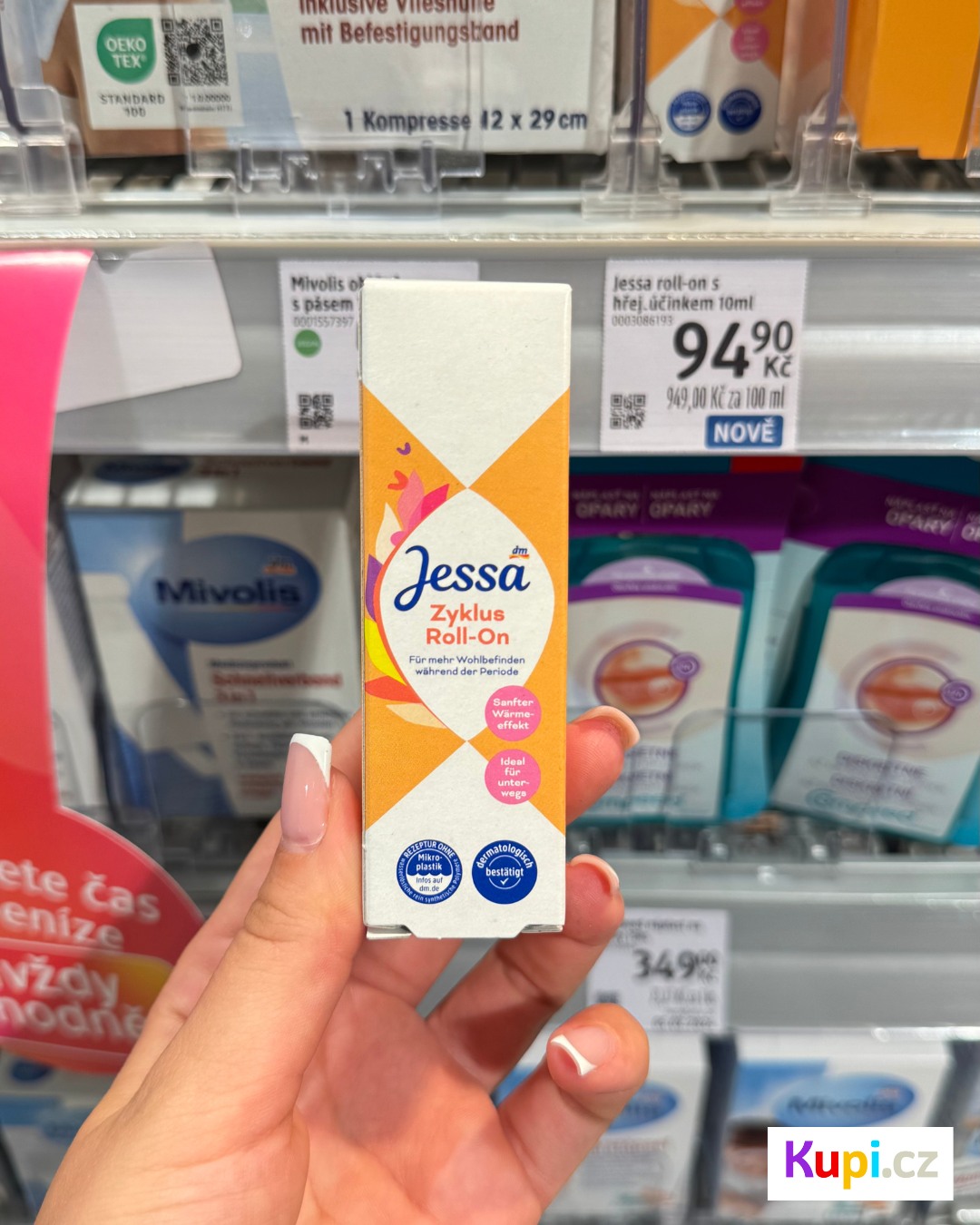 Trápí vás bolestivá menstruace? ☹️ Vyzkoušejte Jessa roll-on s hřejivým účinkem z dm drogerie markt Česká republika za 94,90 Kč! Obsahuje rostlinné oleje, které podporují relaxaci a pohodu. Stačí na