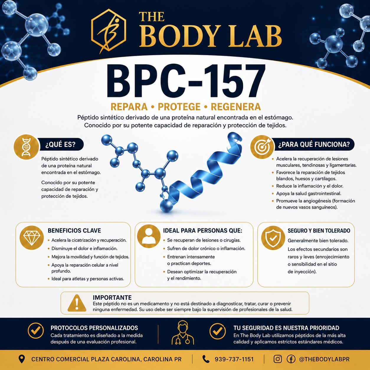 para que sirve el bpc 157 💪 Recuperarte más rápido sí es posible. BPC-157 es un péptido regenerativo conocido por su capacidad apoyar la reparación y protección de tejidos, convirtiéndose en una excelente alternativa para quienes TB-500 + BPC-157 Research vitamin b12 supplement for dogs Options:Sports Recovery (Single Treatment)