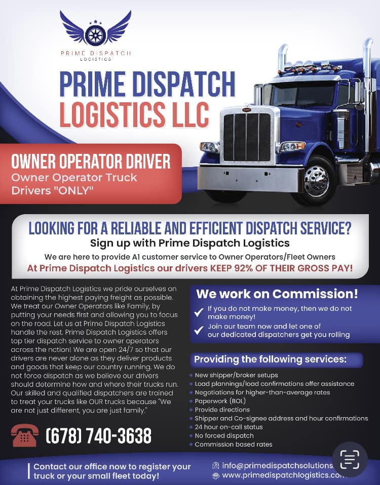 Prime Dispatch Logistics LLC | Atlanta GA