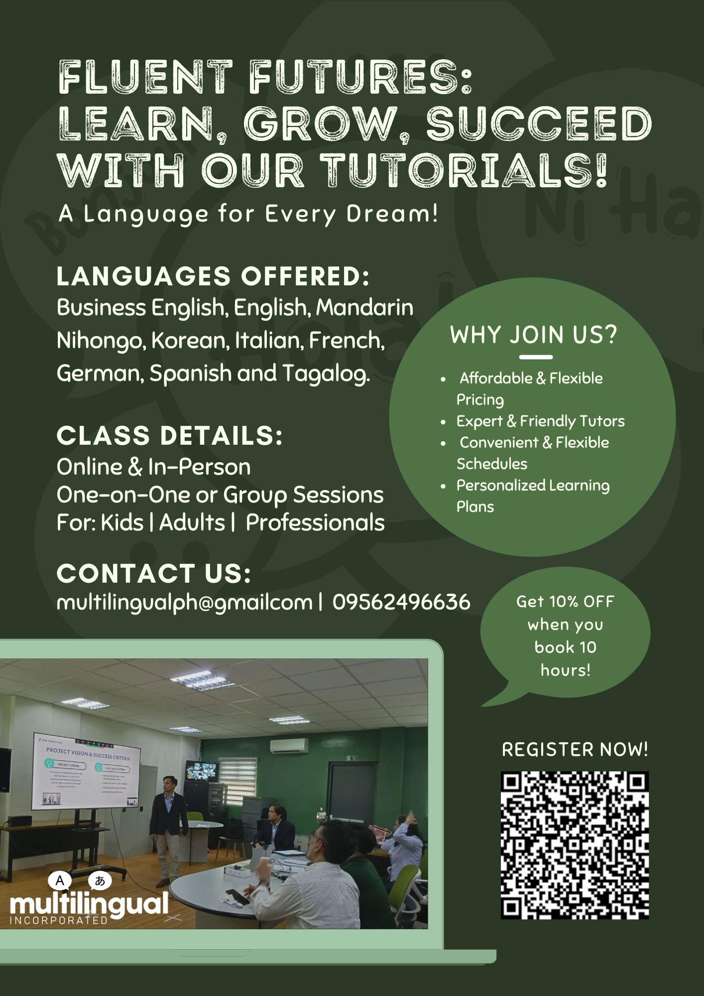 Multilingual, - Learn a new language & get 10% OFF when you book 10 ...