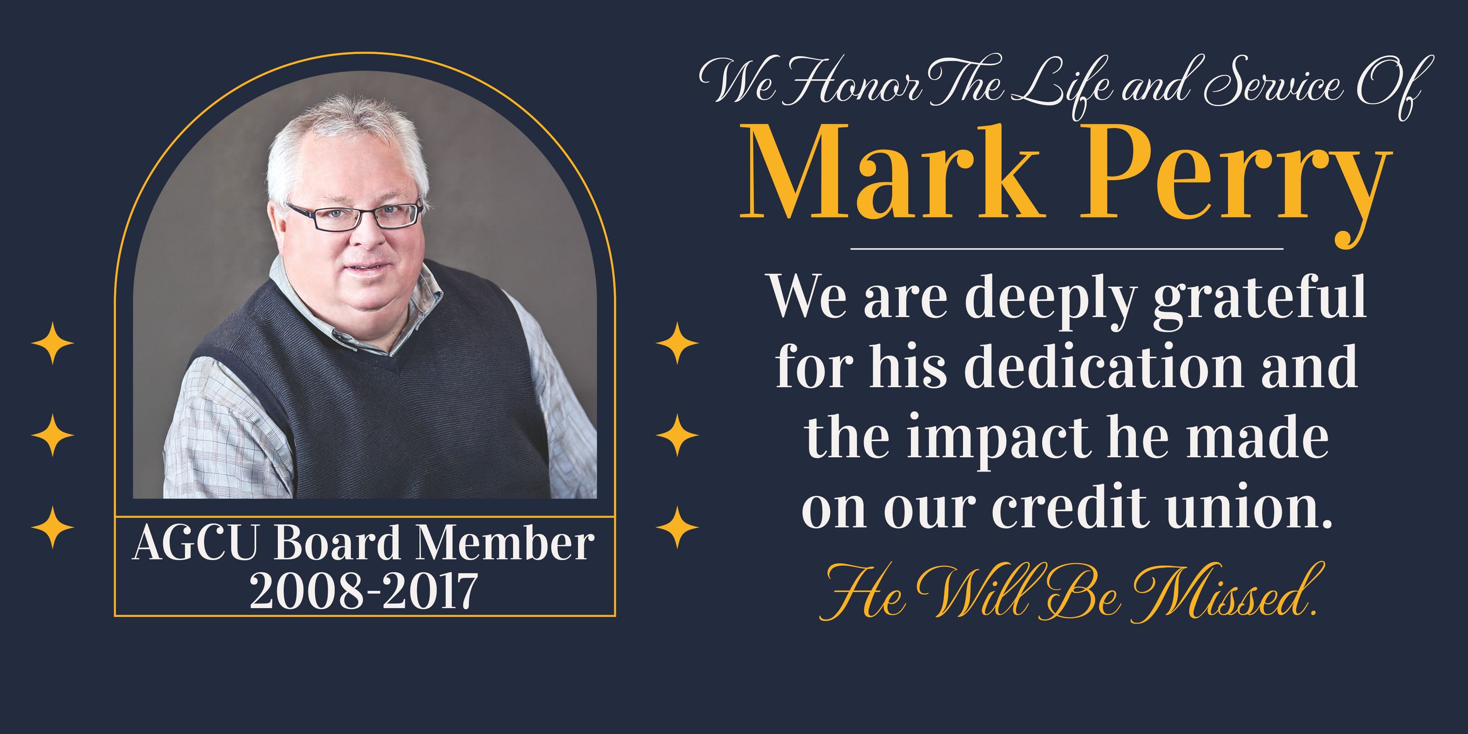 Assemblies - We are saddened to share the passing of Mark Perry, who ...
