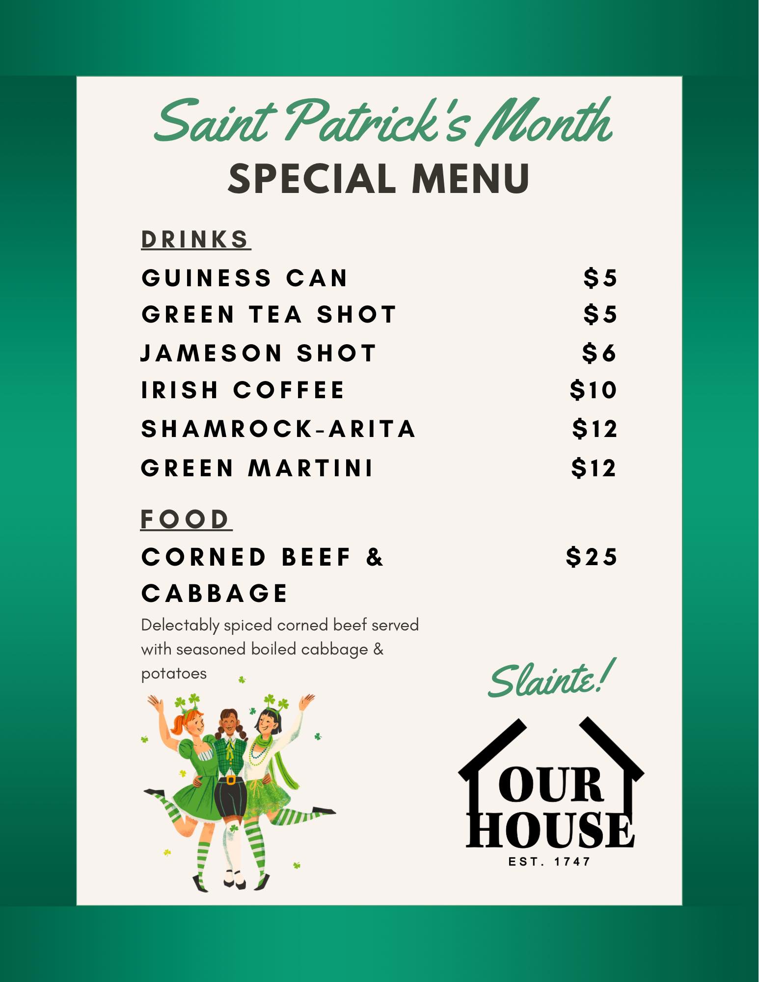 Our - Saint Patrick’s MONTH Specials ☘️ Our Corned Beef is absolutely ...
