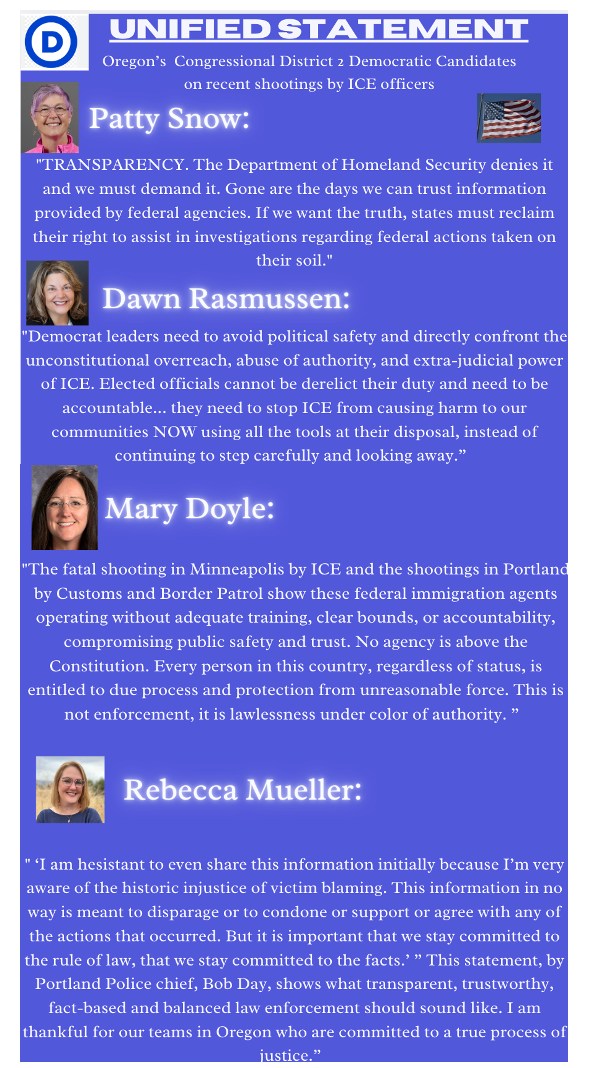Crook - Joint statement by CD2 Democratic candidates Rebecca Mueller ...