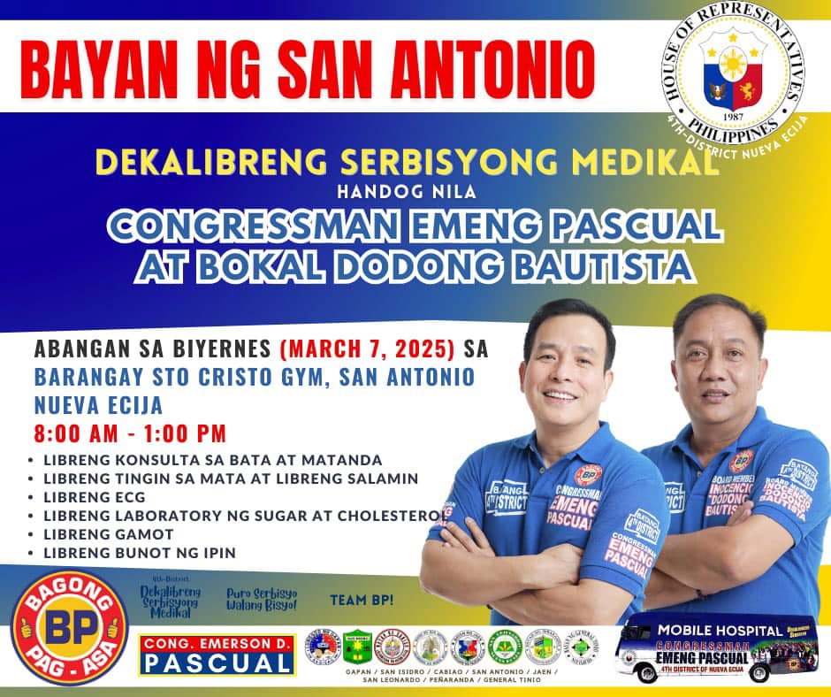 BAYAN NG... - Congressman Emeng Pascual - Serbisyo Publiko | Facebook