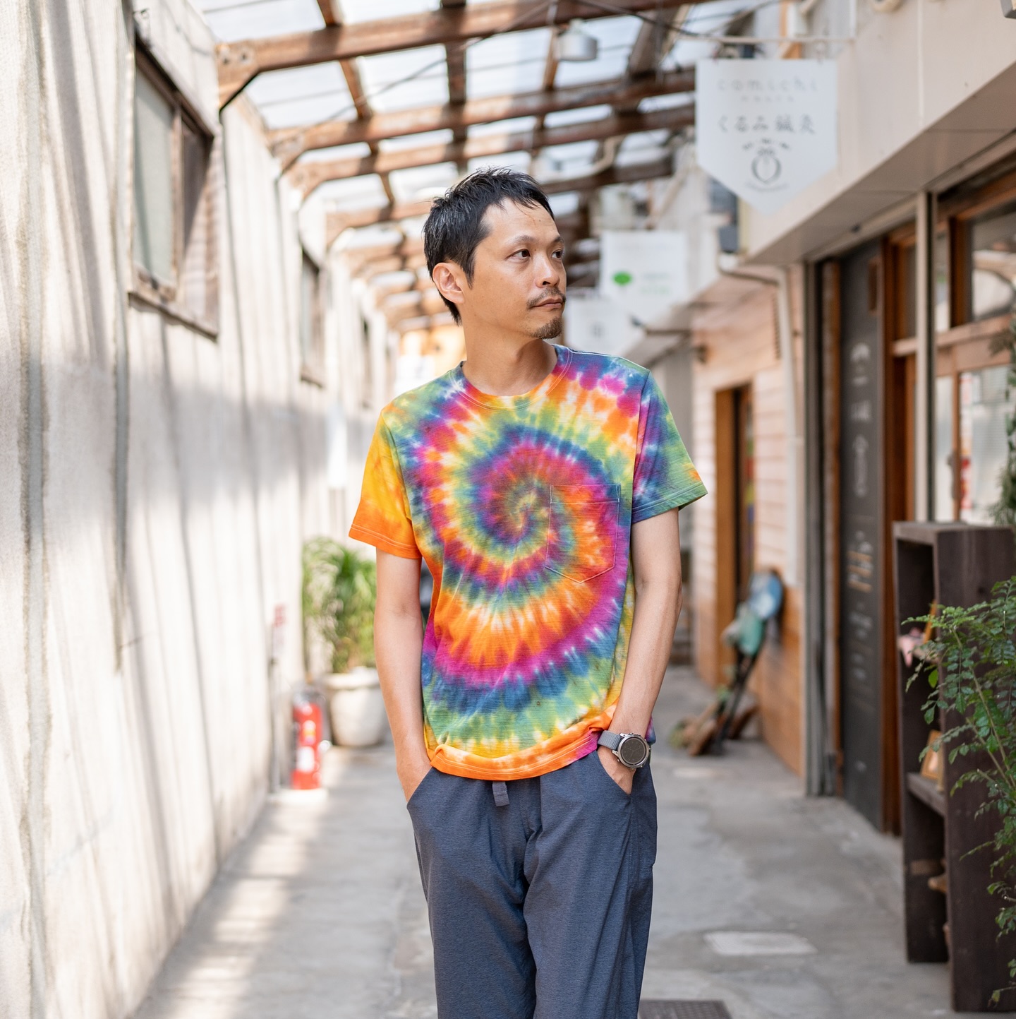brown by2tacs タイダイ柄