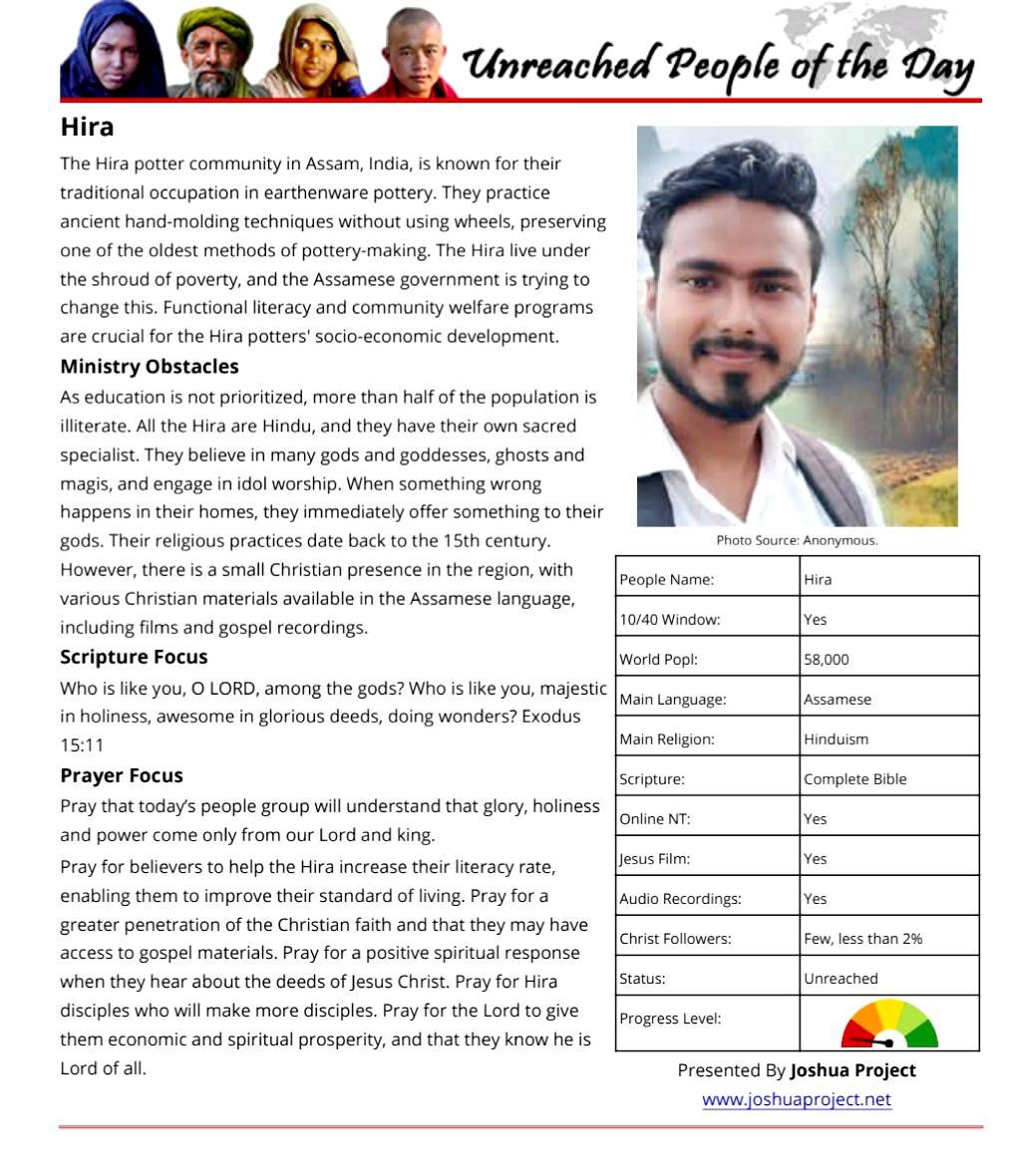 Global - UNREACHED PEOPLE OF THE DAY PRAYER ALERT TUESDAY 6TH OF ...
