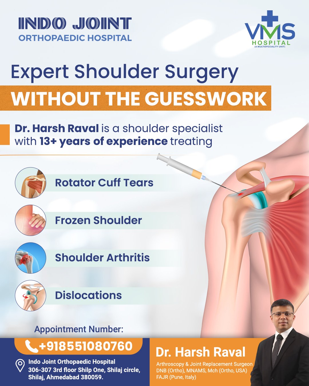 Dr. Harsh Raval - Knee and Shoulder Surgeon | Ahmedabad