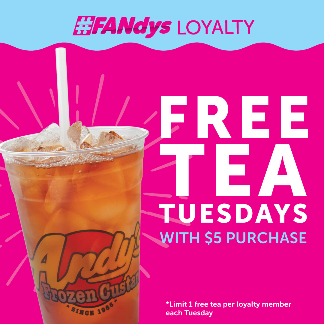 Andy's - Tea-riffic news: Tea Tuesday is back and here to stay! 🥤 ...