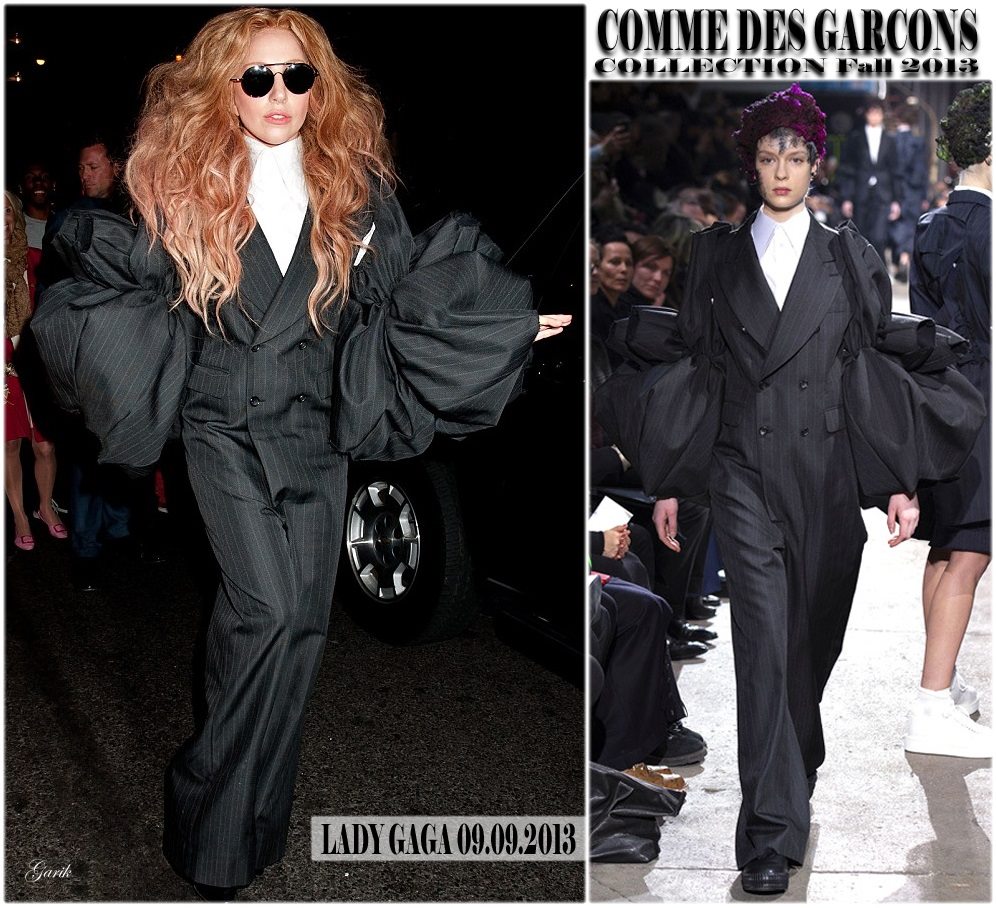 lady gaga comme des garcons dress at the 2011 CFDA Fashion Awards, where she received the Fashion Icon Award PantLegLength: ankle