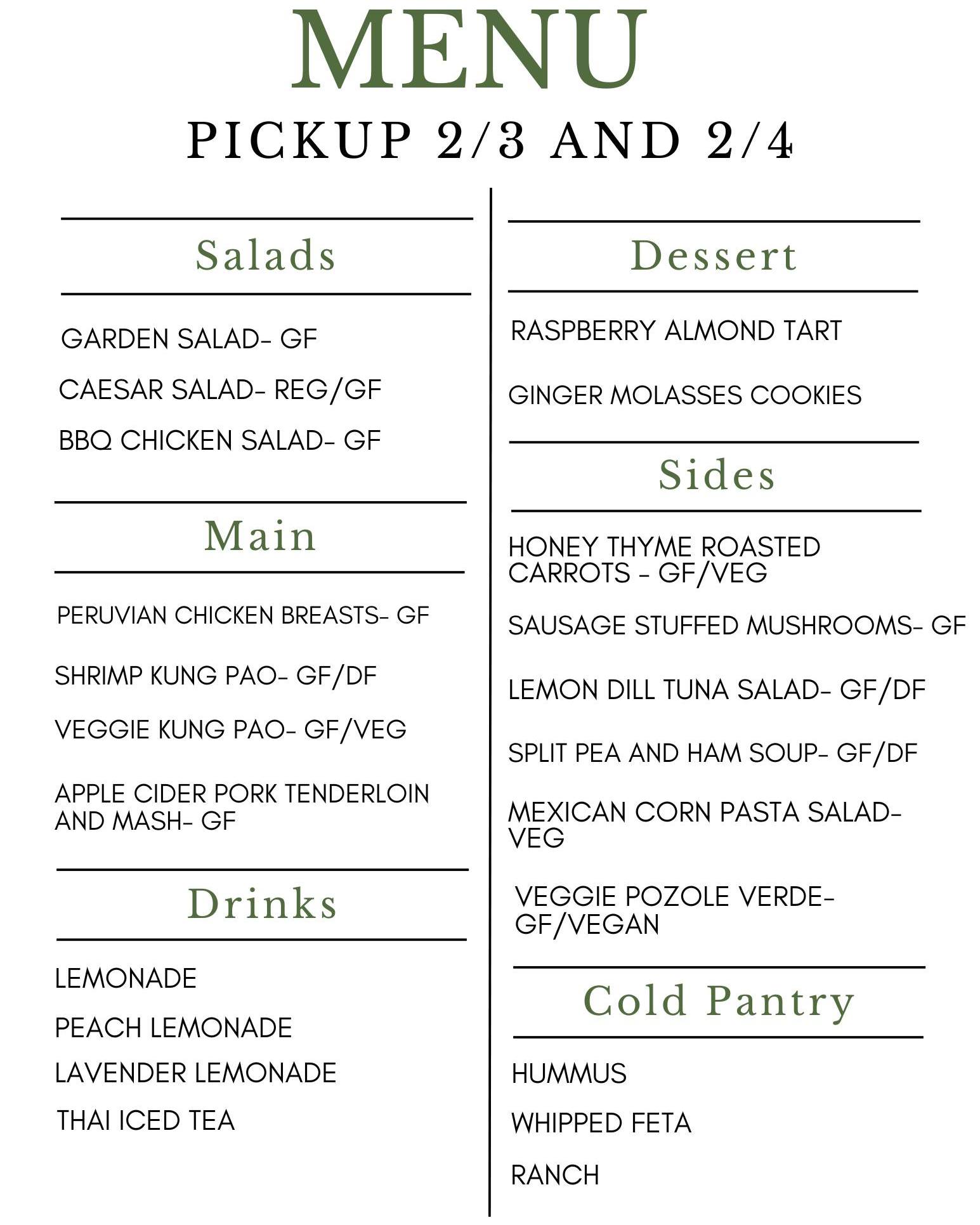 Just a Dash - Here is the pre order menu and link for 2/3... | Facebook