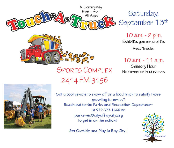 🚒 TOUCH A TRUCK is BACK! 🚜 📅... - Bay City Parks & Recreation | Facebook