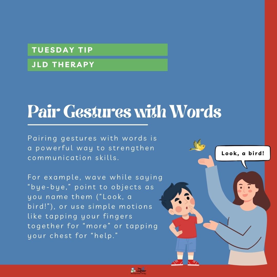 Joy - Gestures provide visual and physical cues that make words easier ...