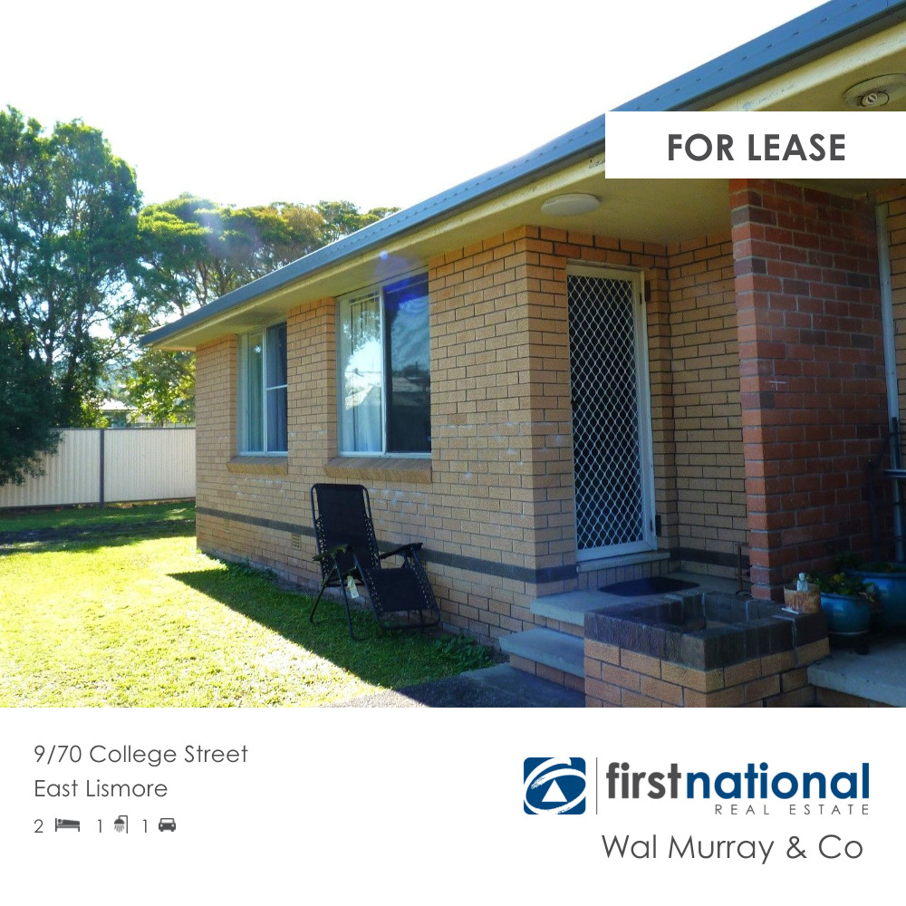 Wal - 𝗙𝗢𝗥 𝗥𝗘𝗡𝗧 $330 per week 9/70 College Street, East Lismore 🛏️ 2 | 🛁 ...