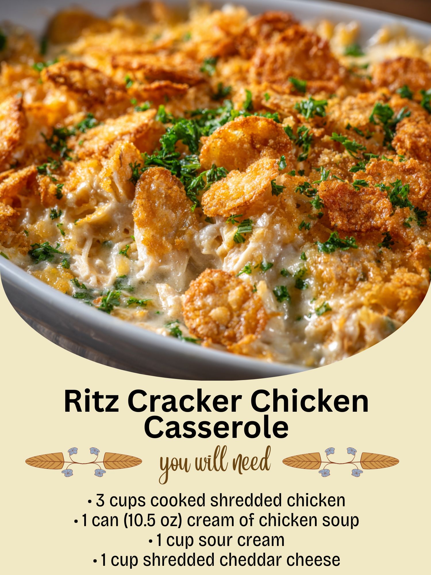Grandma’s - 🧀🍗 Ritz Cracker Chicken Casserole 🤤 Creamy, cozy, crunchy ...