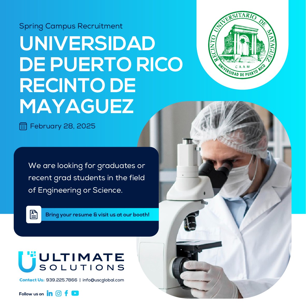 Ultimate - 🚨 JOB FAIR 🚨 Visit our booth at the Universidad de Puerto ...