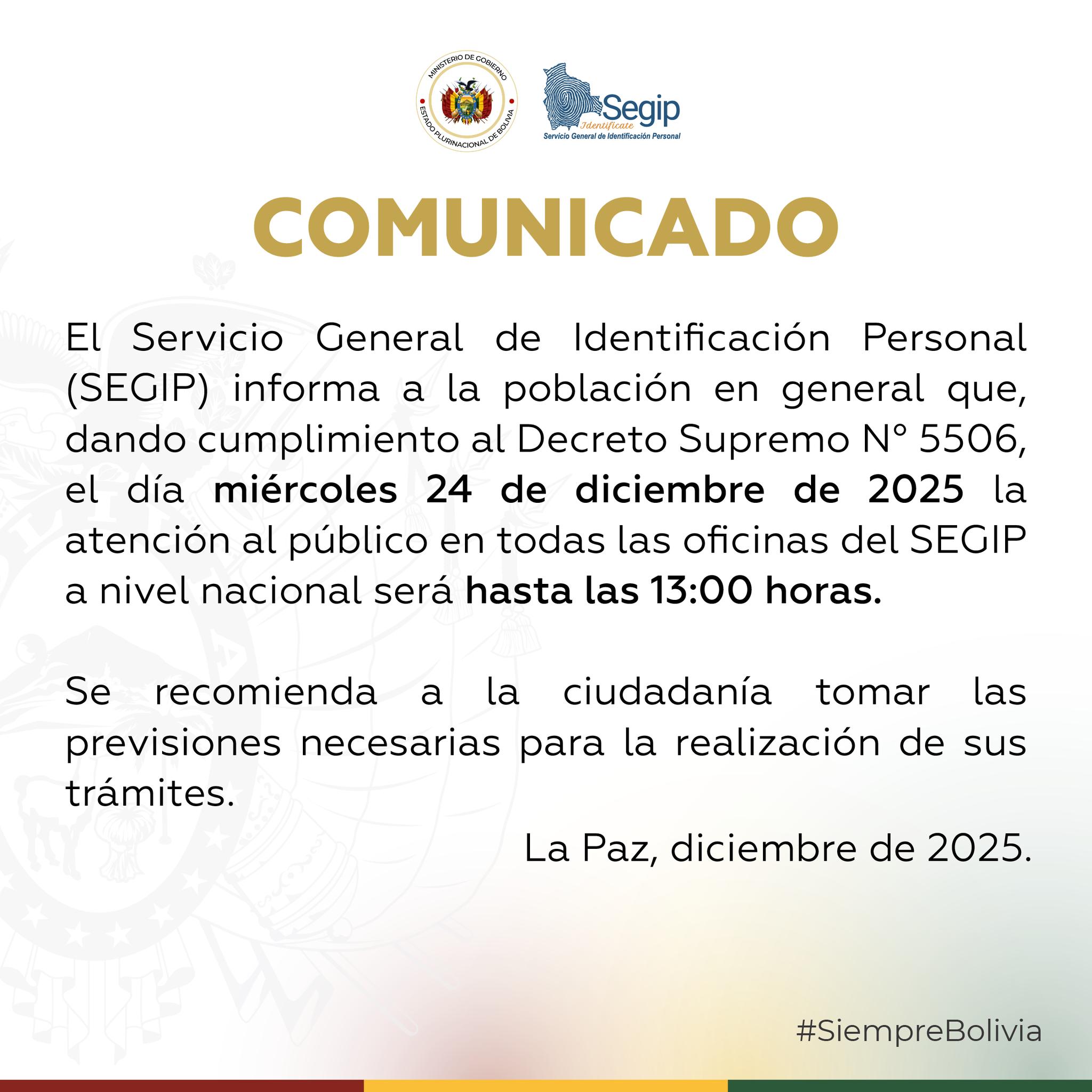 Segip... - Segip - Servicio General de Identificación Personal