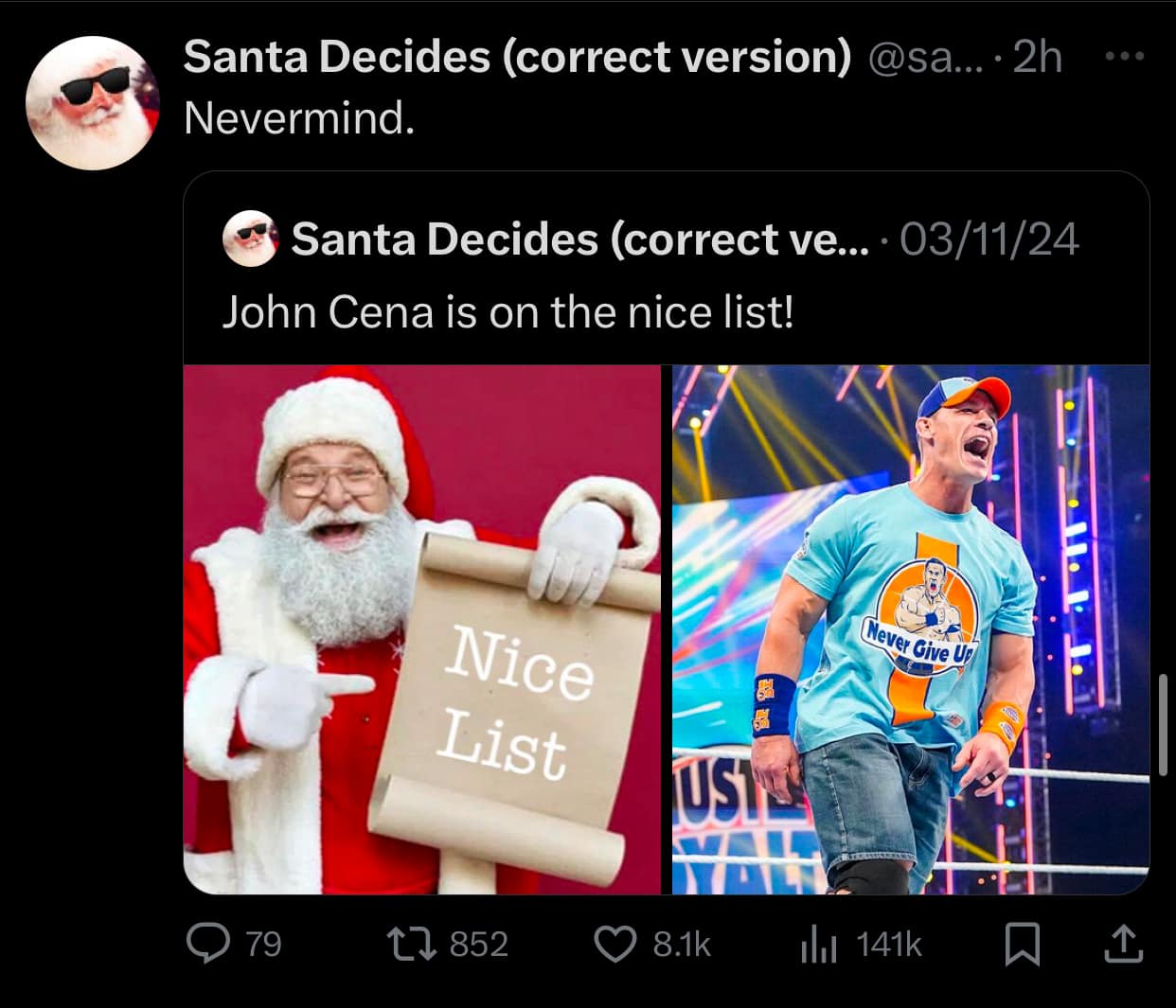 Santa Claus quitó a John... - The Wrestling News Times - TWNT | Facebook