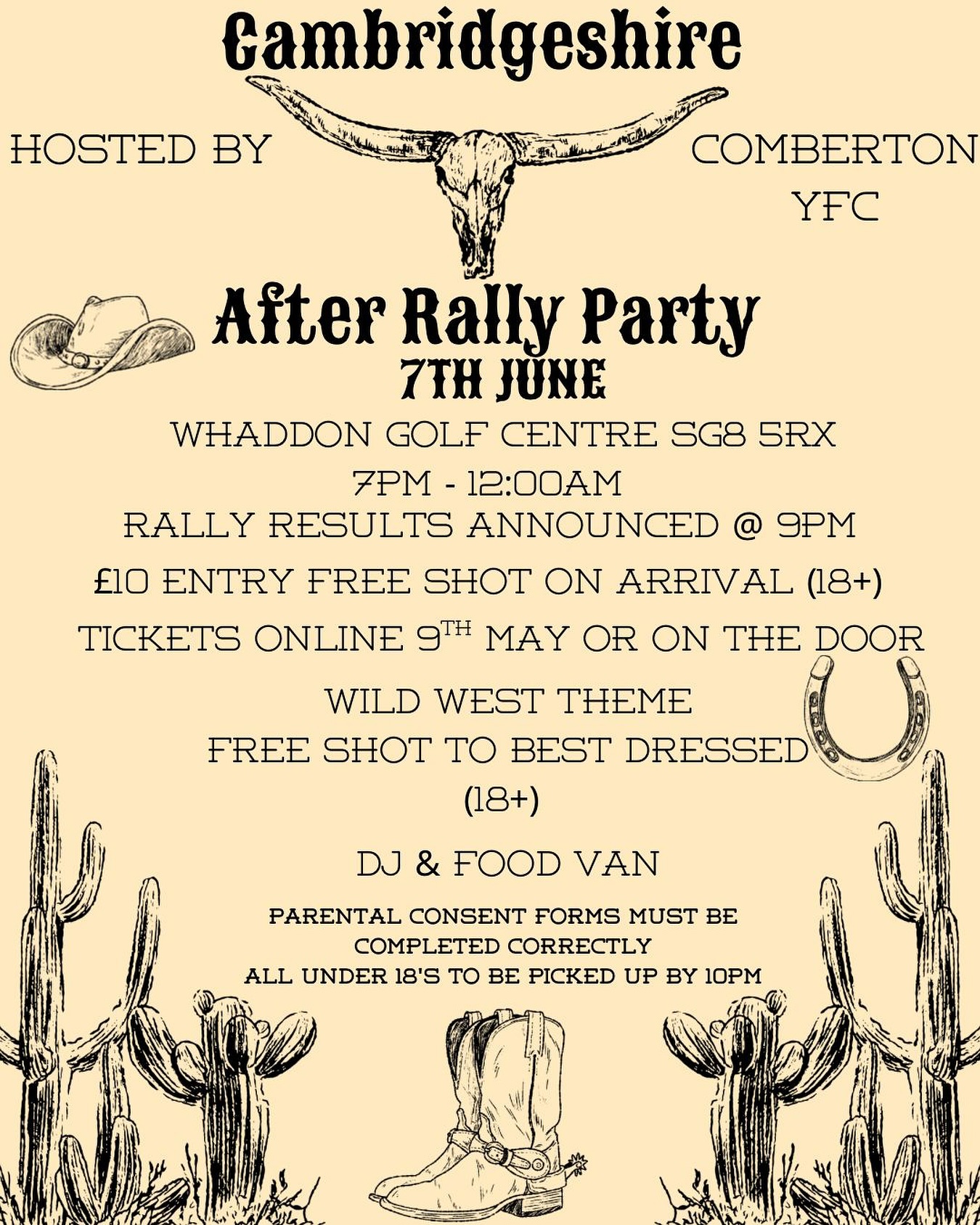 Comberton - We’re hosting this years after rally party!! See poster for ...