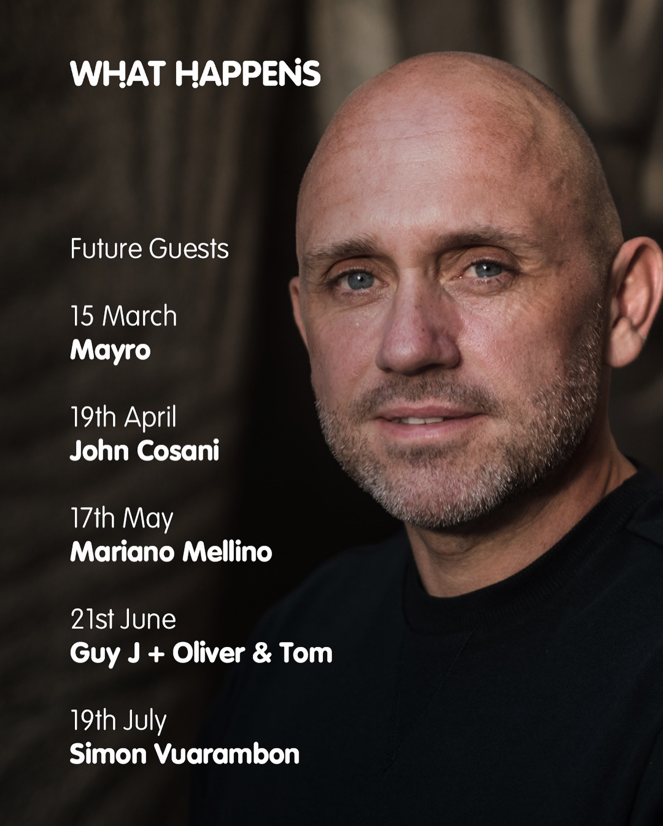 Tim - Proud to announce the amazing guests for my What Happens ...