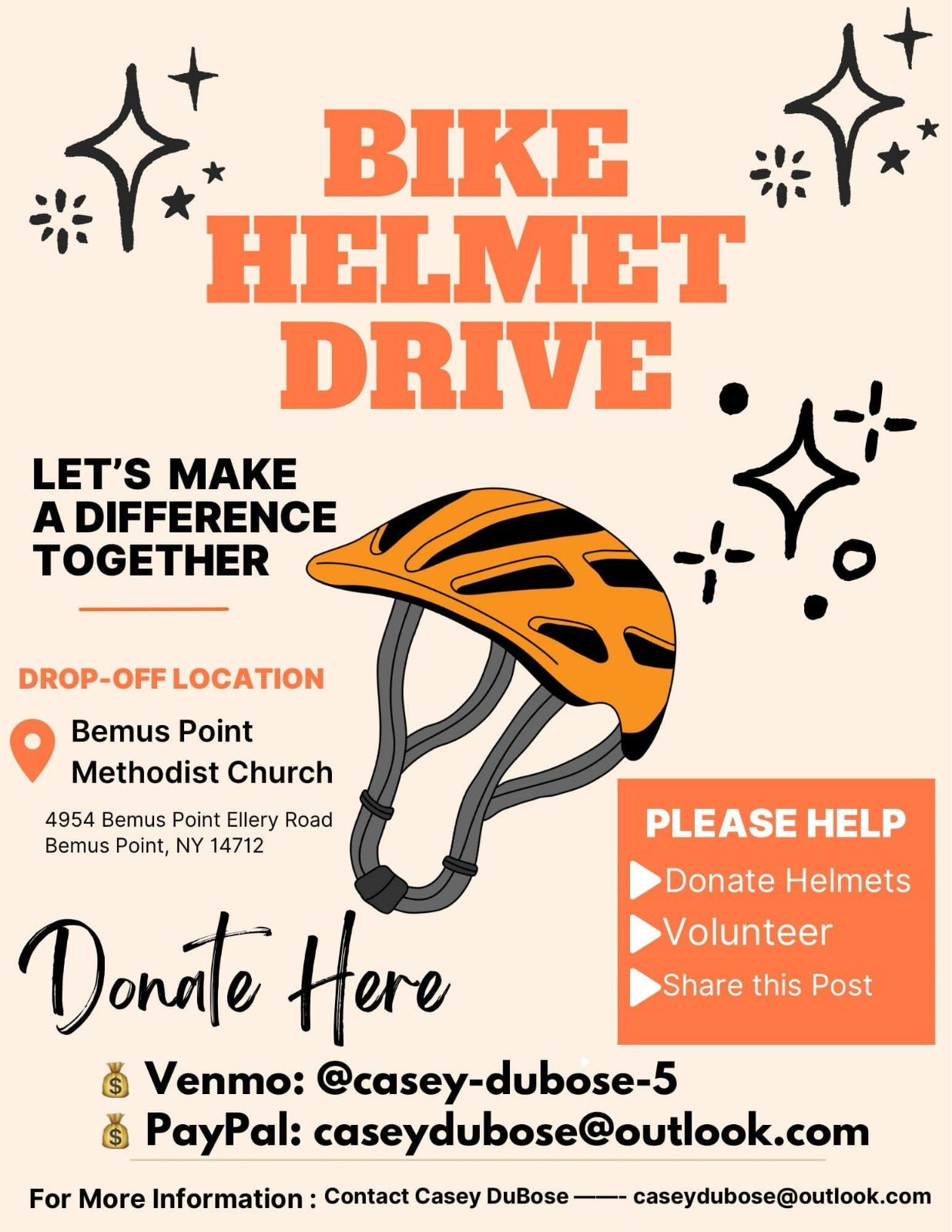 bike helmet donations Sponsor A & Good Samaritan provides new bike