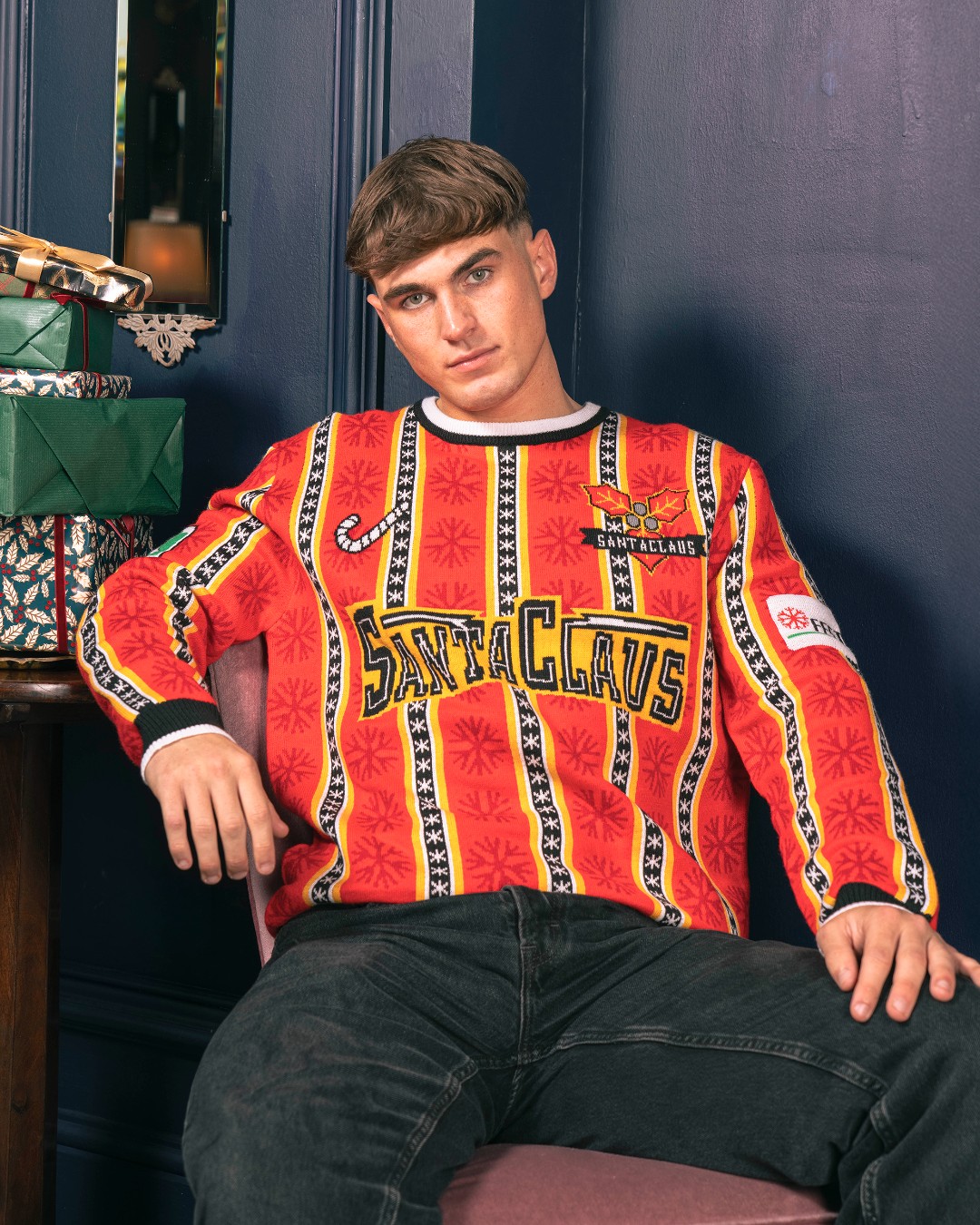 This “Santa Claus” 2024 Christmas jumper from Classic Football 