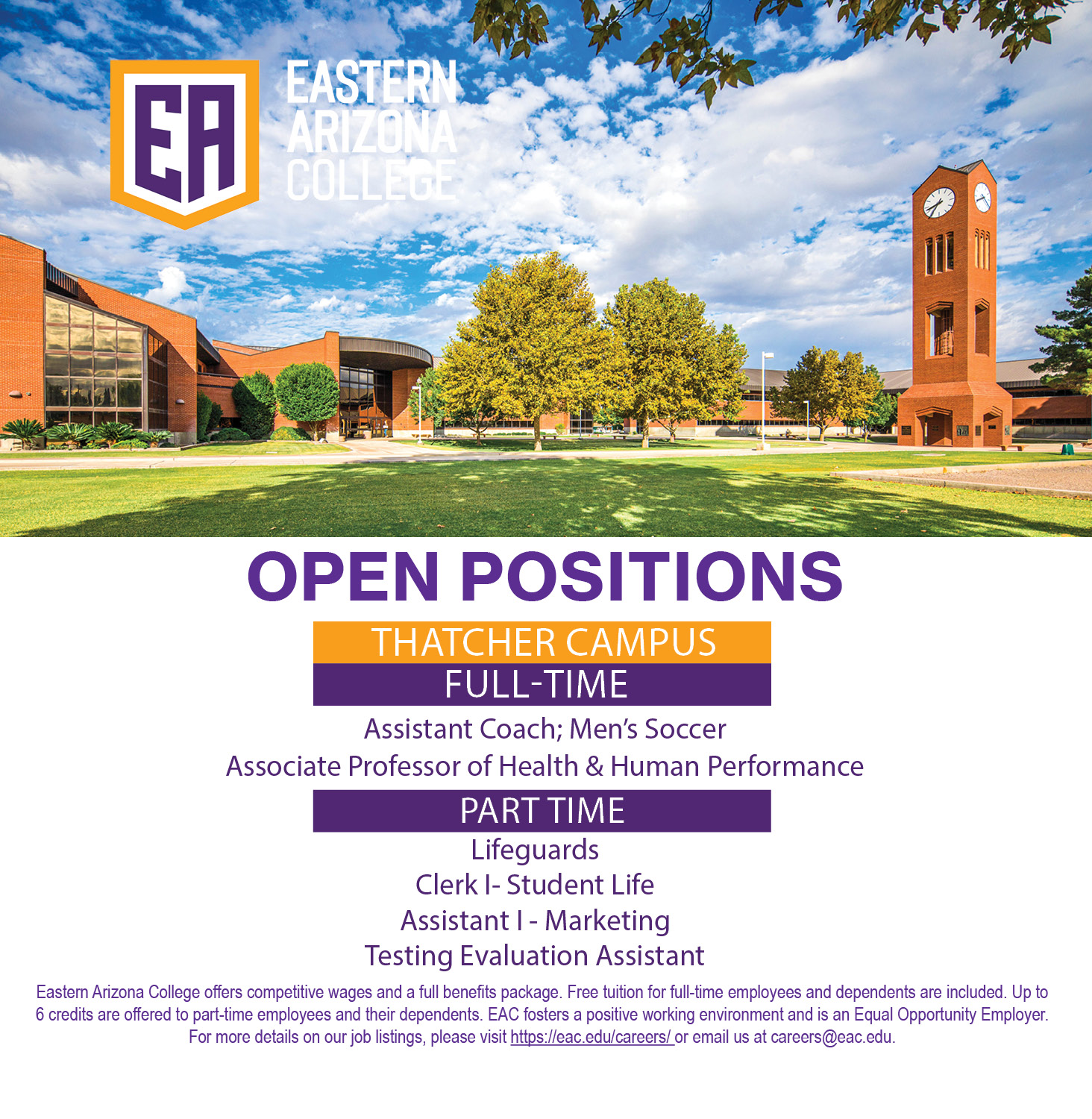 Eastern - ⚽️🚀 Kickstart your career at Eastern Arizona College! We're ...