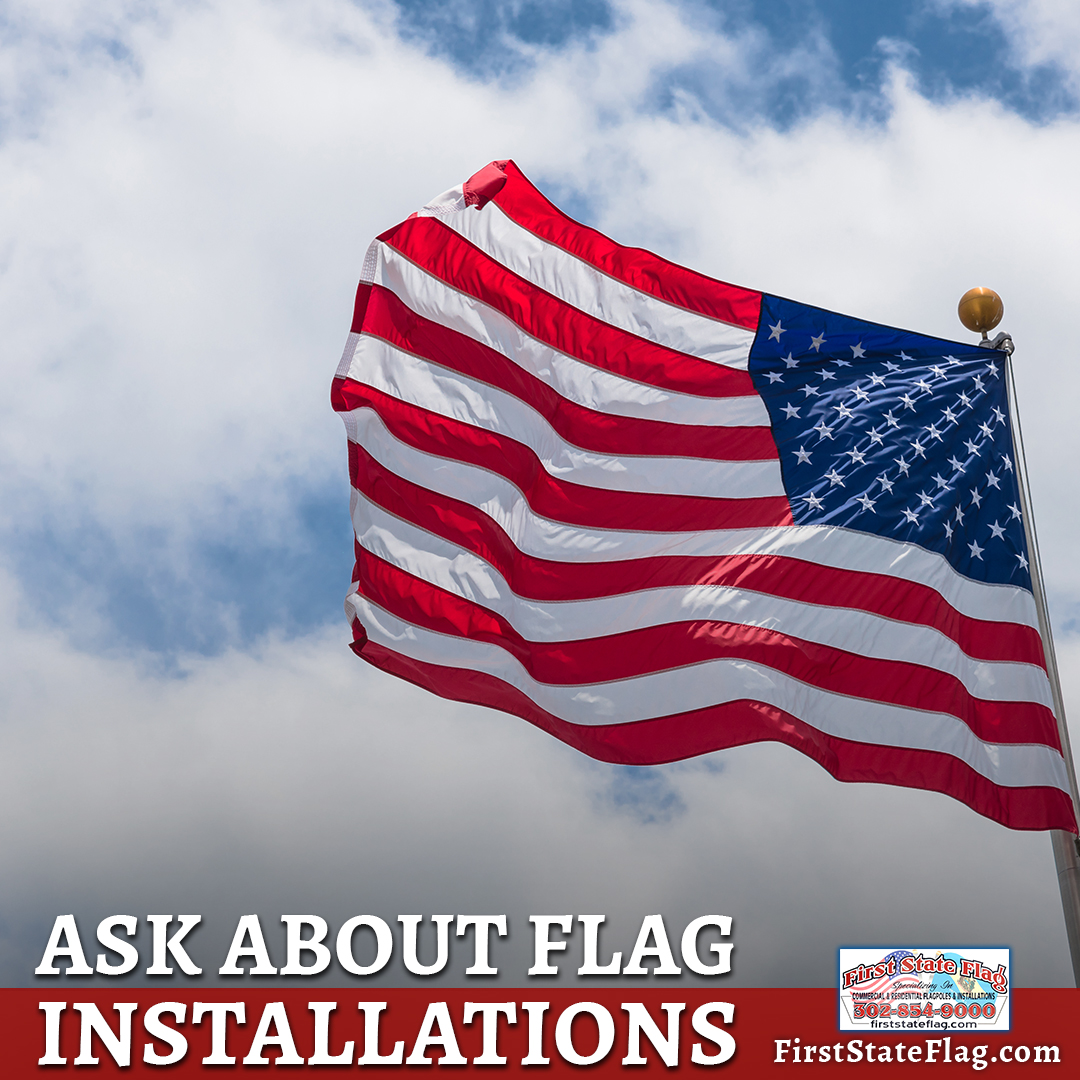 Make a statement with a new flagpole... - First State Flag