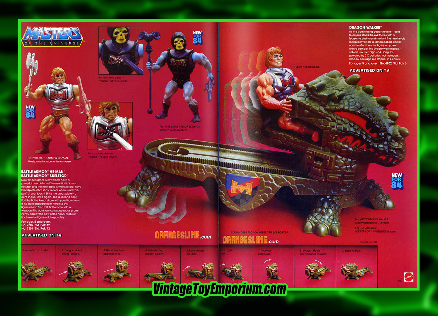 1983 masters of the Universe Dragon Walker Box Art - Mattel