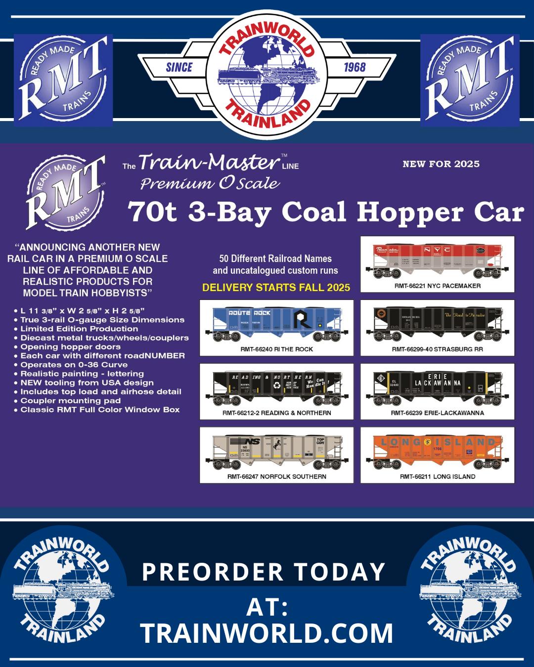 TrainWorld.com - An all new freight car from RMT/Ready Made Trains in O ...