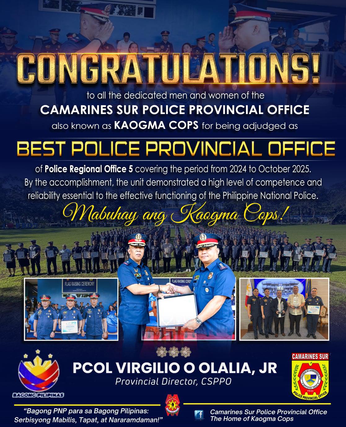 Congratulations to all the dedicated men and women of the Camarines Sur ...