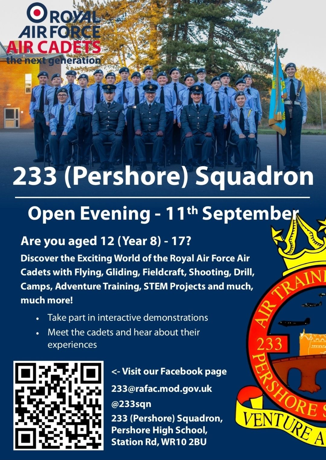 233 Squadron RAF... - 233 Squadron RAF Air Cadets - Pershore