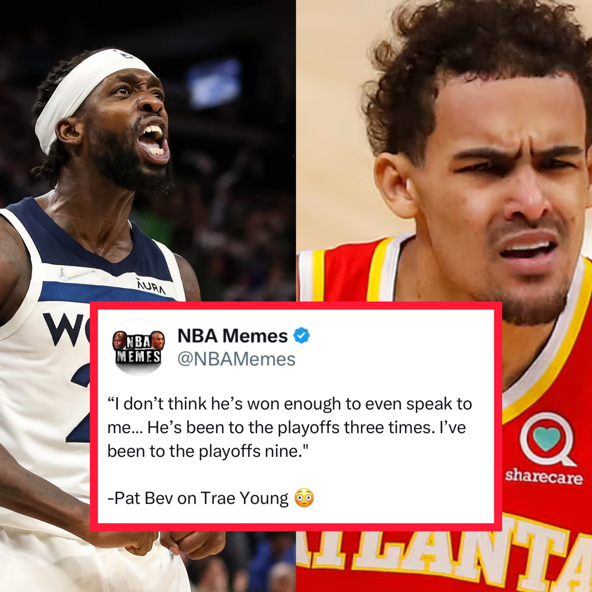NBA - Trae Young doesn’t hold back and humiliates Pat Bev with his ...