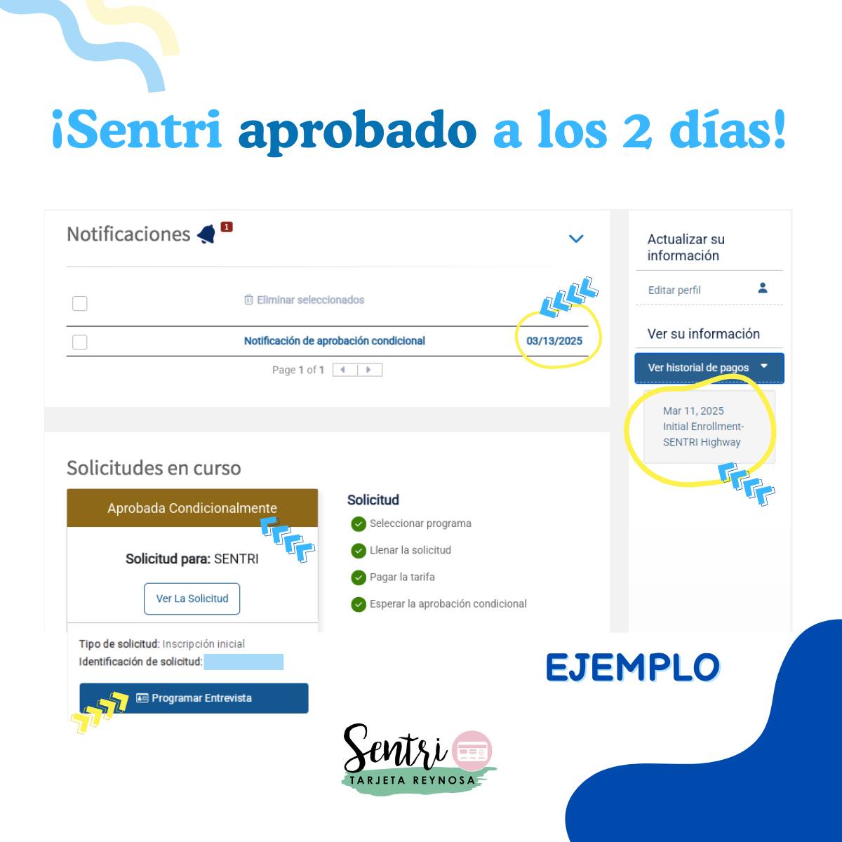 Sentri - A continuación les compartimos un ejemplo de una solicitud ...