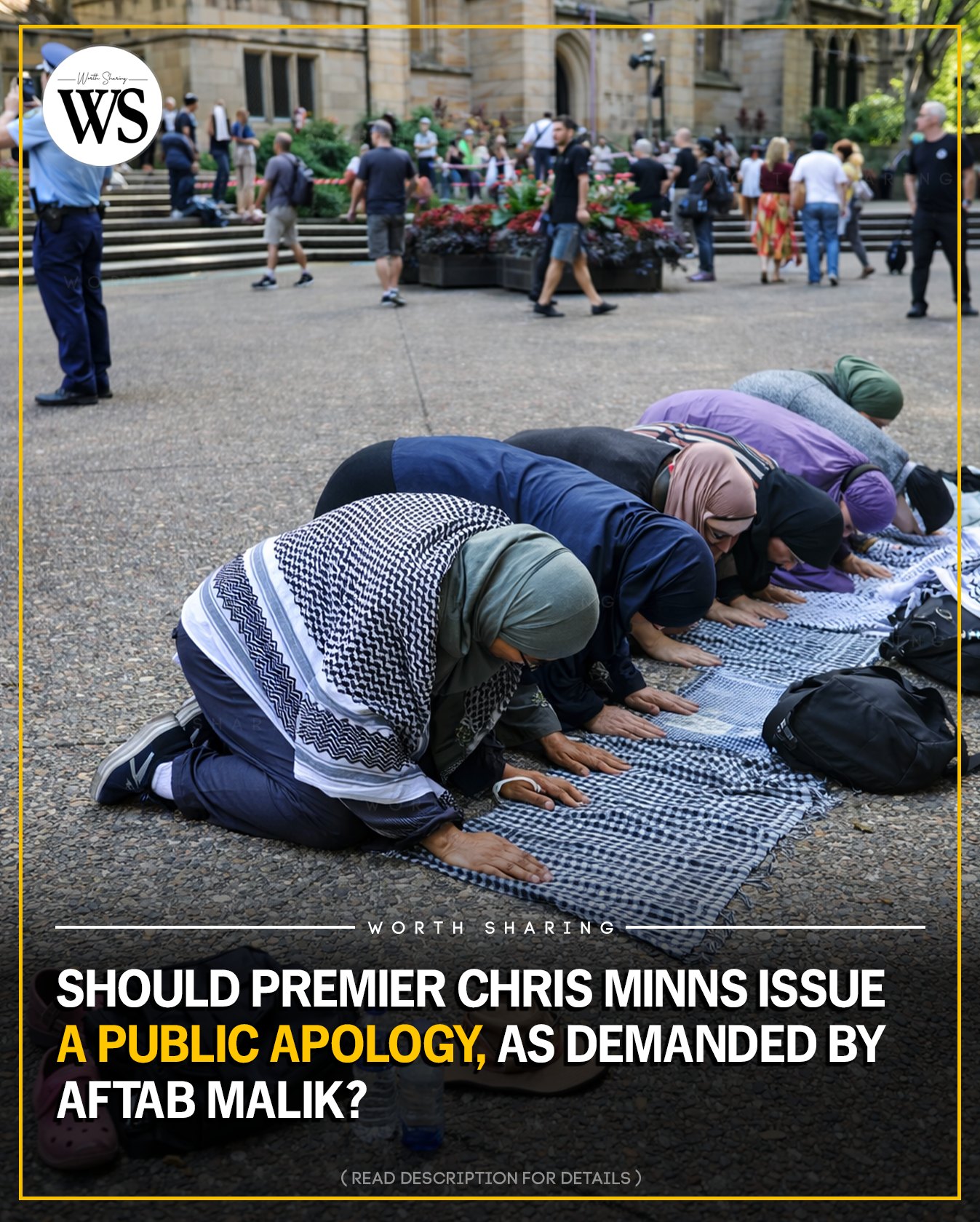 Worth - Footage from a Sydney protest on Monday showed Muslim men being ...
