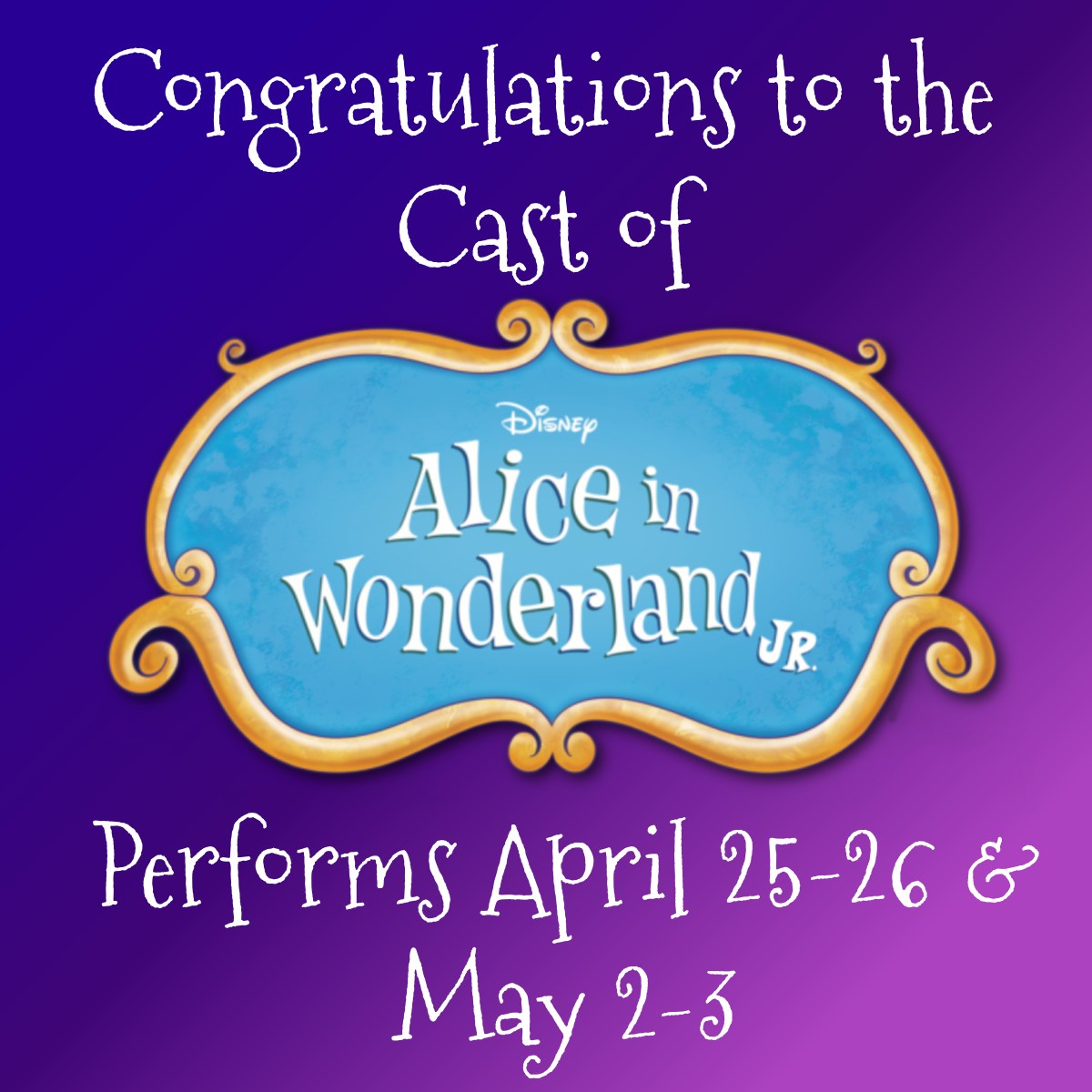 Hodgson - Congratulations to the cast of Alice in Wonderland! Alice ...