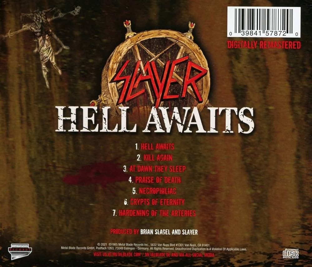 40th Anniversary of Hell Awaits by SLAYER. It was released on