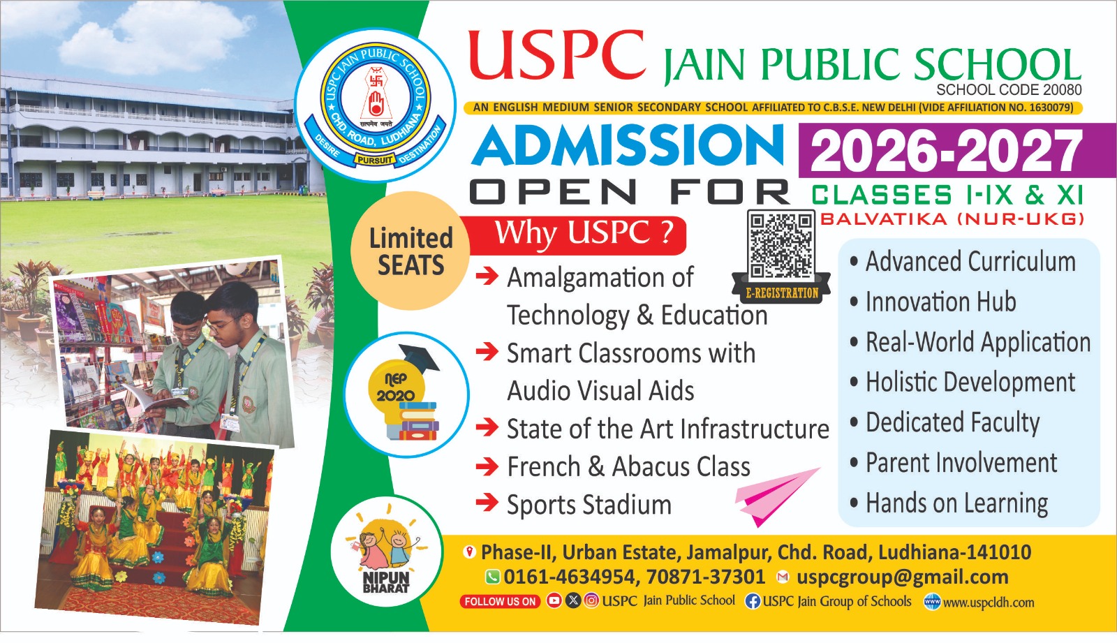 ADMISSIONS OPEN - SESSION... - USPC Jain Group of Schools | Facebook