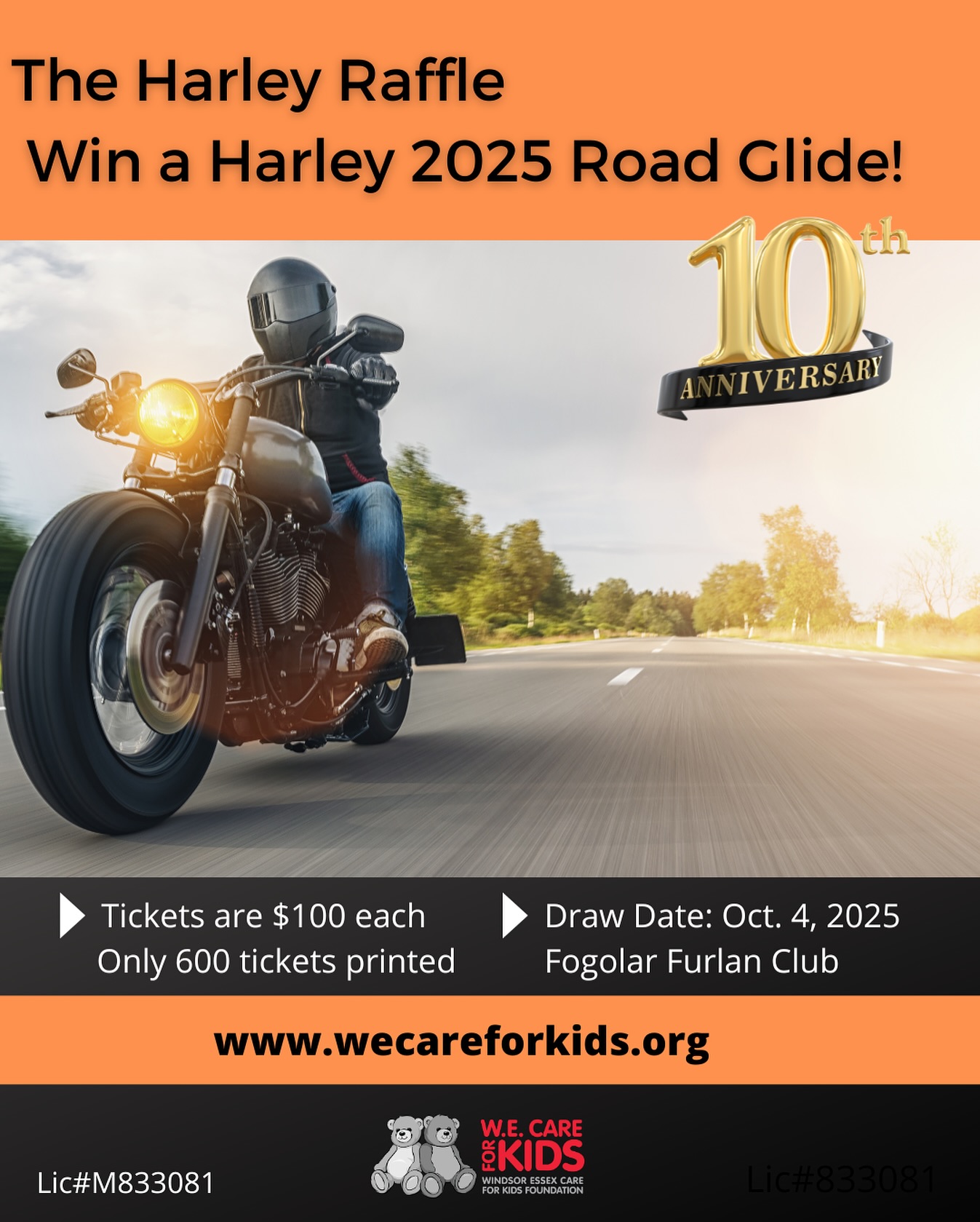 The Harley Raffle is Back — and... - W.E. Care for Kids | Facebook