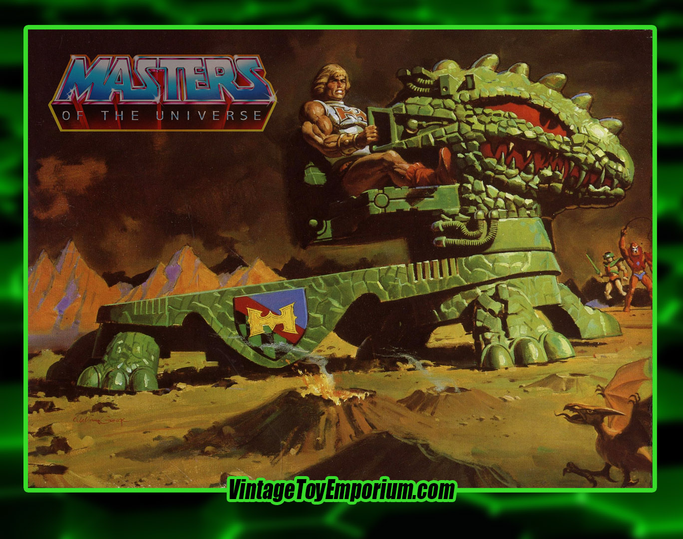 1983 masters of the Universe Dragon Walker Box Art - Mattel