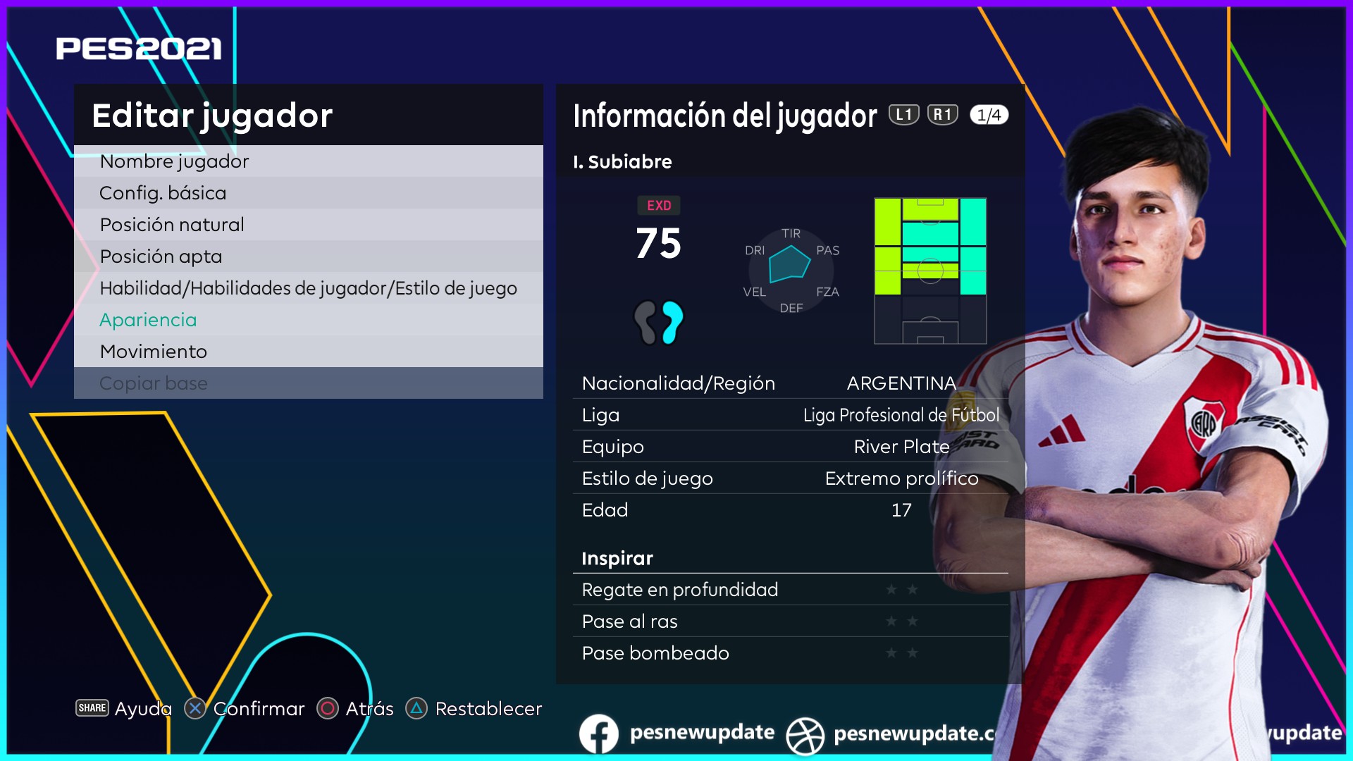 PES 2021 Face Ian Subiabre by... - Pes-files.ru Patch & Mod | Facebook
