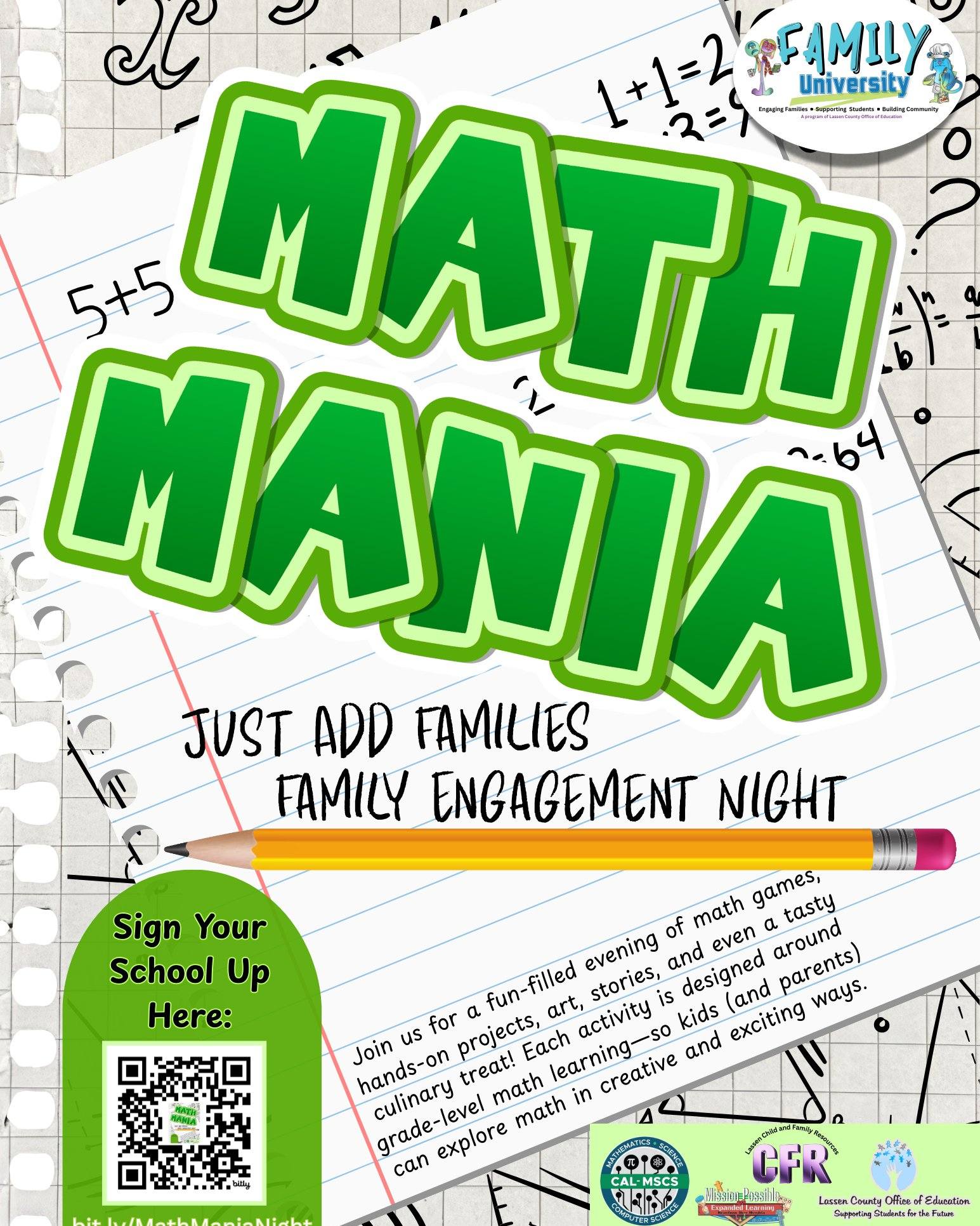 Lassen - 🎉 Math Mania is coming to a school near you! Our Family ...