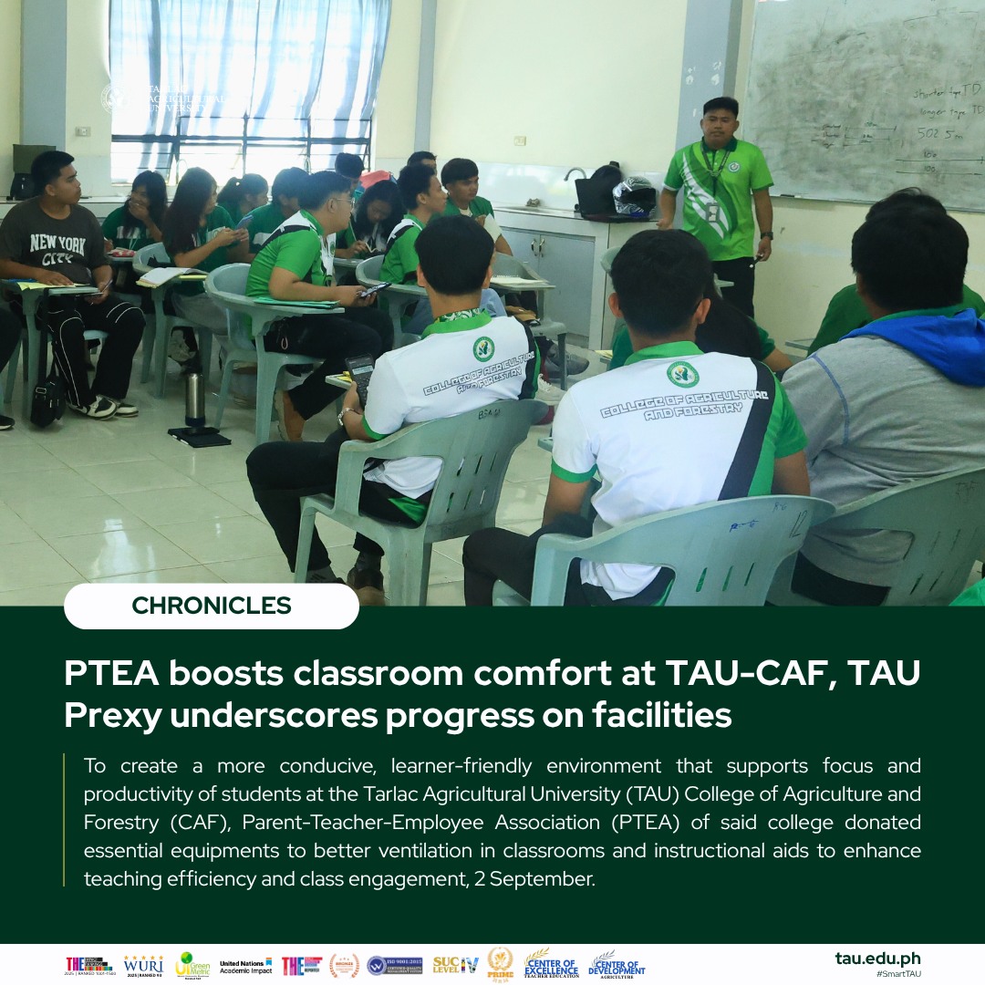 𝐂𝐇𝐑𝐎𝐍𝐈𝐂𝐋𝐄𝐒 | 𝐏𝐓𝐄𝐀 𝐛𝐨𝐨𝐬𝐭𝐬... - Tarlac Agricultural University | Facebook