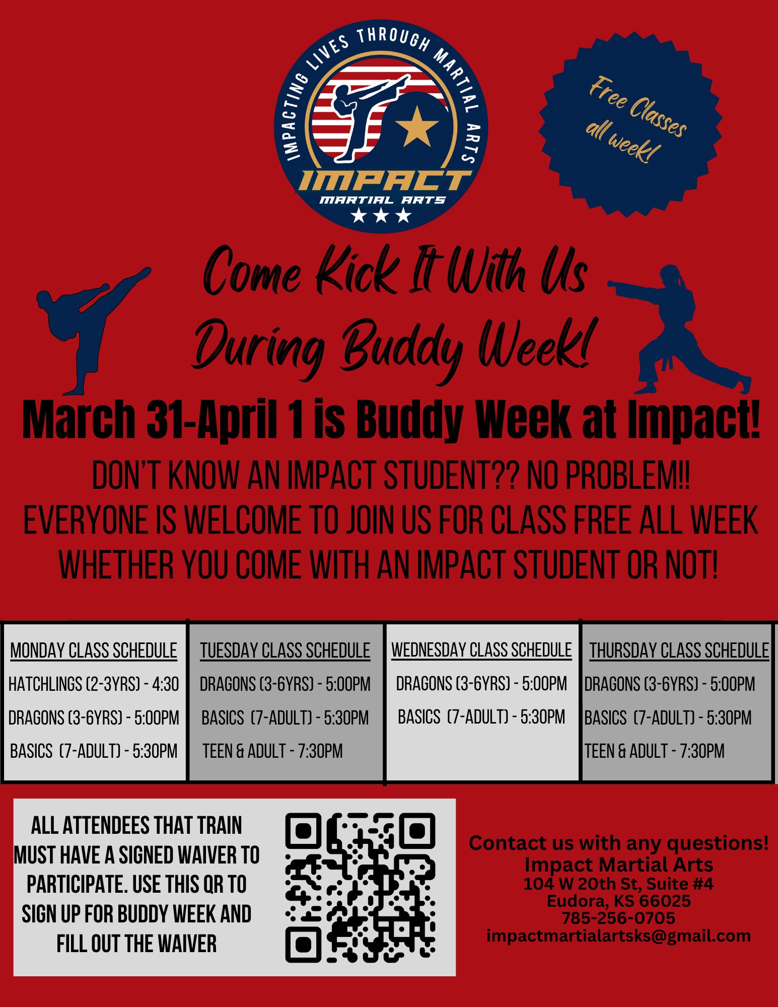 Impact - BUDDY WEEK KICKS OFF TODAY! WE HOPE TO SEE YOU IN CLASS ...